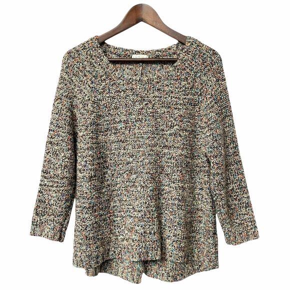 M&S Indigo Collection Multicolor Knit Sweater Sz UK 16 (US 14) Pull-Over Stretch - Picture 1 of 9